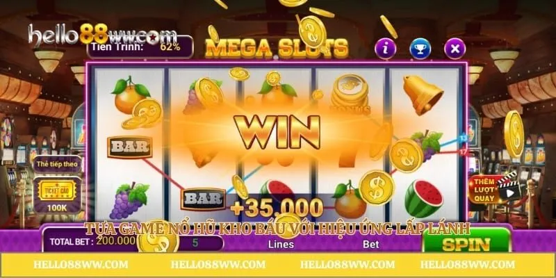 Tựa game nổ hũ kho báu với hiệu ứng lấp lánh
